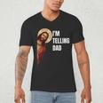 I'm Telling Dad Religious Christian Jesus Meme Men's V-Neck T-Shirt