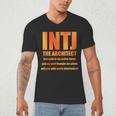 INTJ Architect Personality Introvert Sarcastic Orange Men's V-Neck T-Shirt INTJ Architect Personality Introvert Sarcastic Orange Men's V-Neck T-Shirt