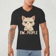 Introvert Anime Cat Ew People Men's V-Neck T-Shirt Introvert Anime Cat Ew People Men's V-Neck T-Shirt