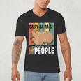 Introvert Capybara Rodent Animal Lover Antisocial Retro Men's V-Neck T-Shirt Introvert Capybara Rodent Animal Lover Antisocial Retro Men's V-Neck T-Shirt