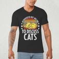 Introvert Cat Kitten Quote For Feline Whisperer Men's V-Neck T-Shirt Introvert Cat Kitten Quote For Feline Whisperer Men's V-Neck T-Shirt