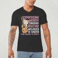 Introvert Guitarist Expressing Words Through Guitar Melody Men's V-Neck T-Shirt Introvert Guitarist Expressing Words Through Guitar Melody Men's V-Neck T-Shirt