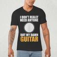 Introvert Guitarist Only Need Guitar Enjoy Acoustic Music Men's V-Neck T-Shirt Introvert Guitarist Only Need Guitar Enjoy Acoustic Music Men's V-Neck T-Shirt