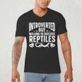 Introvert Quotes Introverted But Willing To Discuss Reptiles Men's V-Neck T-Shirt Introvert Quotes Introverted But Willing To Discuss Reptiles Men's V-Neck T-Shirt