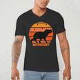 Introvert Retro Sunset Capybara Tee Men's V-Neck T-Shirt Introvert Retro Sunset Capybara Tee Men's V-Neck T-Shirt