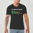 Introvert Tired Battery Men's V-Neck T-Shirt Introvert Tired Battery Men's V-Neck T-Shirt