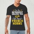 Im Introvert Unless You Talk About French Horns Men's V-Neck T-Shirt