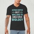 Introverted Biology Science Biologist Introverts Men's V-Neck T-Shirt Introverted Biology Science Biologist Introverts Men's V-Neck T-Shirt