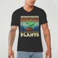 Introverted But Willing To Discuss Plants Men's V-Neck T-Shirt