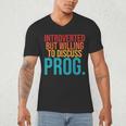 Introverted But Willing To Discuss Prog Rock Music Lover Men's V-Neck T-Shirt Introverted But Willing To Discuss Prog Rock Music Lover Men's V-Neck T-Shirt