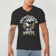 Introverts Unite Separately Own Homes Emblem Men's V-Neck T-Shirt Introverts Unite Separately Own Homes Emblem Men's V-Neck T-Shirt