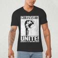 Introverts Unite Separately In Your Own Homes Introvert Men's V-Neck T-Shirt