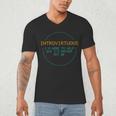 Introvirtuous Retro Pixel Funny Introvert Quote Men's V-Neck T-Shirt
