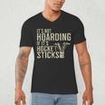 It's Not Hoarding If It's Hockey Sticks Tee Ice Hockey Dad Men's V-Neck T-Shirt