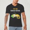 It's Too Peopley Outside Introvert And Cat Lover Men's V-Neck T-Shirt