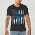 Jesus God Religious Man Of God Husband Dad Protector Men's V-Neck T-Shirt