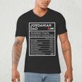 Jordanian Dad Nutrition Facts National Pride For Dad Men's V-Neck T-Shirt Jordanian Dad Nutrition Facts National Pride For Dad Men's V-Neck T-Shirt