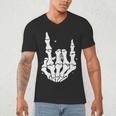 Just A Dad Who Always Came Back 2 Sided Skeleton Men's V-Neck T-Shirt