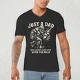 Just a Dad Who Always Came Back With The Milk Shirt Bigfoot Men's V-Neck T-Shirt