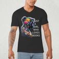 Just a Girl Who Loves Books Men's V-Neck T-Shirt Just a Girl Who Loves Books Men's V-Neck T-Shirt