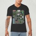 Kid Play Cars On Dad Back Race Track Mat Fathers Day Men's V-Neck T-Shirt