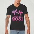 Kids Class Of 2031 Kindergarten Girls Graduation T-Shirt Men's V-Neck T-Shirt