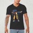 Kids HBCU Boys Grad Dabbing Graduation Men's V-Neck T-Shirt