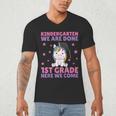 Kids Kindergarten Graduate Unicorn Graduation Men's V-Neck T-Shirt