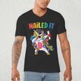 Kids Kindergarten Graduation Shirt Unicorn Graduate Nailed It Men's V-Neck T-Shirt