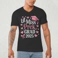 Kids Little Miss Pre-K Grad 2025 Preschool Girls Prek Graduation Men's V-Neck T-Shirt
