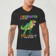 Kindergarten Graduation 1st Here We Come Class 2023 Dinosaur Men's V-Neck T-Shirt
