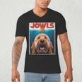 Labradoodle Jowls Tee Fawn Lab Doodle Mom Top Dad Men's V-Neck T-Shirt