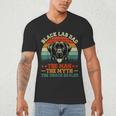Labrador Retriever Dad Black Lab Dad Men's V-Neck T-Shirt Labrador Retriever Dad Black Lab Dad Men's V-Neck T-Shirt
