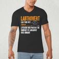 Labrador Retriever Labtrovert Definition Introvert Labrador Men's V-Neck T-Shirt