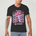Last Day Of School Shirt Coquette Bow School Graduation Men's V-Neck T-Shirt