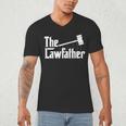 The Lawfather Father's Day Firm Lawyer Daddy Attorney Dad Men's V-Neck T-Shirt