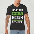 Leveling Up To High School Tee Shirt Gaming Graduation Men's V-Neck T-Shirt