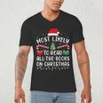Most Likely To Read A Book On Christmas Family Matching Xmas Men's V-Neck T-Shirt