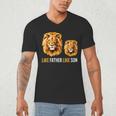 Lion Dad Like Father Like Son Lions Lovers Fathers Day Men's V-Neck T-Shirt