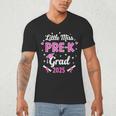 Little Miss Pre-K Grad 2025 Coquette Preschool Graduation Men's V-Neck T-Shirt