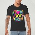 I Love The 70s Retro Cassette Roller Vinyl Nostalgia Vibes Men's V-Neck T-Shirt