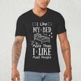 I Love My Bed More Than I Like Most People Introvert Pyjamas Men's V-Neck T-Shirt I Love My Bed More Than I Like Most People Introvert Pyjamas Men's V-Neck T-Shirt