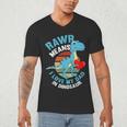 I Love My Dad Rawr Dinosaur Fathers Day Dino Toddler Boy Men's V-Neck T-Shirt