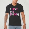 I Love My Daddy Best Dad Ever Father's Day Cool Kids Men's V-Neck T-Shirt