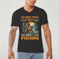 I Love Fishing Bigfoot Fisherman Introvert Sarcastic Men's V-Neck T-Shirt I Love Fishing Bigfoot Fisherman Introvert Sarcastic Men's V-Neck T-Shirt