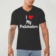 I Love My PreSchool Students Teachers Educators Graduation Men's V-Neck T-Shirt