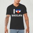 I Love Yugoslavia Proud Yugoslav Nostalgia Saying Men's V-Neck T-Shirt I Love Yugoslavia Proud Yugoslav Nostalgia Saying Men's V-Neck T-Shirt