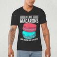 Macaroons Dessert Antisocial Introvert Pastries Food Lover Men's V-Neck T-Shirt