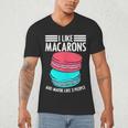 Macaroons Dessert Antisocial Introvert Pastries Food Lover Men's V-Neck T-Shirt