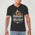 Magical Dad Manager Of Mischief Birthday Boys Girls Men's V-Neck T-Shirt